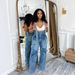 Women's High-Waisted Wide-Leg Overalls – Vintage Denim Jumpsuit (Relaxed Fit, Adjustable Straps, Casual Chic Style)_mkmklike.com