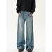 Unisex High-Street Straight Jeans – Vintage Washed, Relaxed Fit & Wide-Leg (Effortless Chic & Everyday Essential)_mkmklike.com