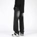 Suitable For All Seasons LKTM Men's Fashion#Trendy Brand Patchwork Beaded Jeans For Men Vibe Design Loose Straight Long Pants_mkmklike.com