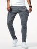 Men's Workwear Jeans With Multiple Pockets - Durable & Stylish Casual Trousers For Everyday Wear, Comfortable Fit For All-Day Use_mkmklike.com
