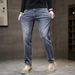 Men's Jeans 2025 New Trendy Loose Straight Leg Men's Spring Elastic Slim Fit Casual Long Pants_mkmklike.com