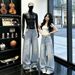 ChaoLi Youhuo Women's Star Patterned Distressed Denim Jeans Loose Fit Slimming Wide Leg Floor Length Trousers New Summer Style_mkmklike.com