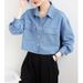 Chicco Women New Denim Shirt Short Jacket For Petite Thin Top_mkmklike.com