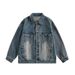 Men's Clothing Spring And Autumn Fashion Brand Design Denim Jacket Men Retro Distressed Loose Versatile Handsome Jacket_mkmklike.com