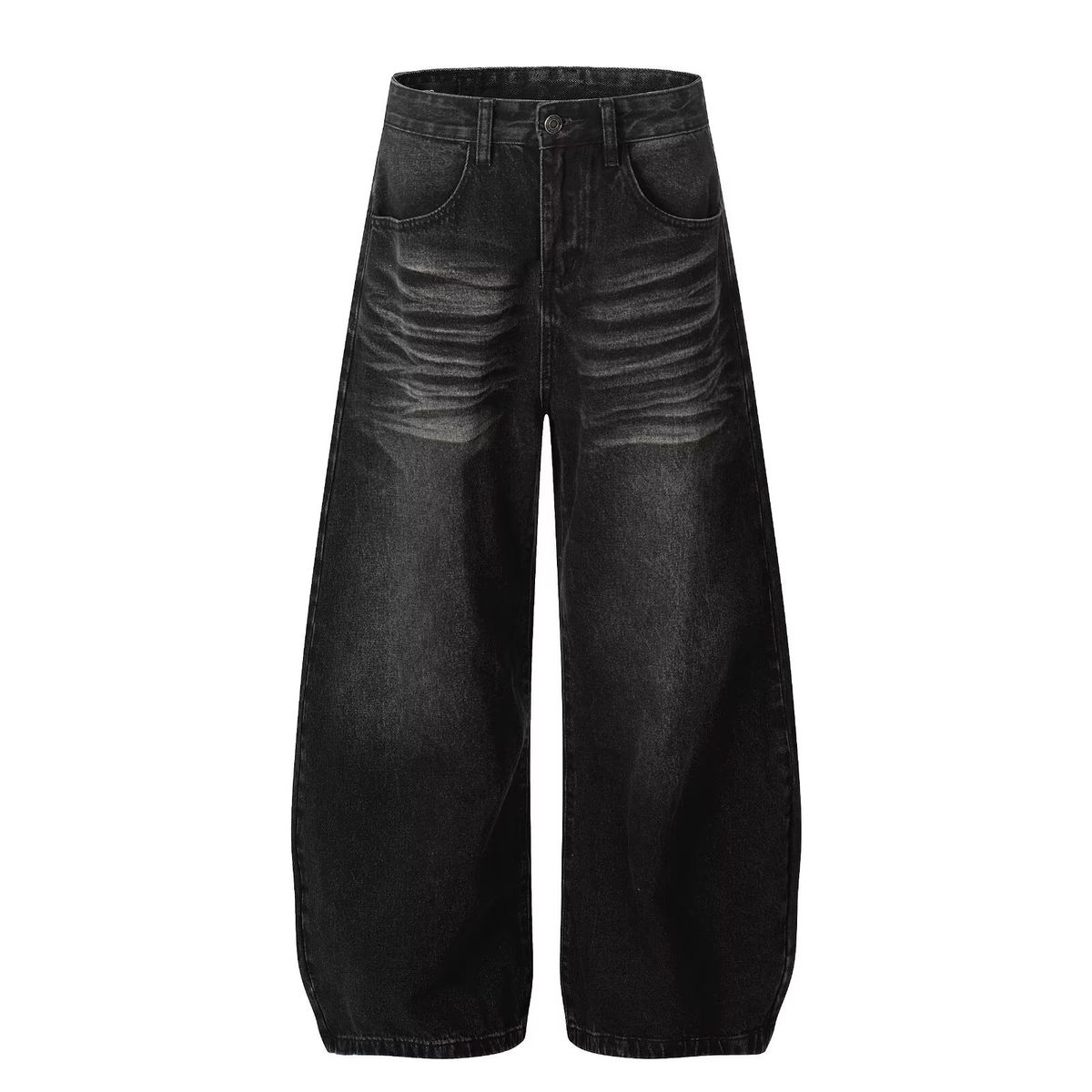 Men's Cleanfit Straight-Leg Jeans – Vintage Washed Denim Pants For Casual & Streetwear – Relaxed Fit (S-3XL)_mkmklike.com