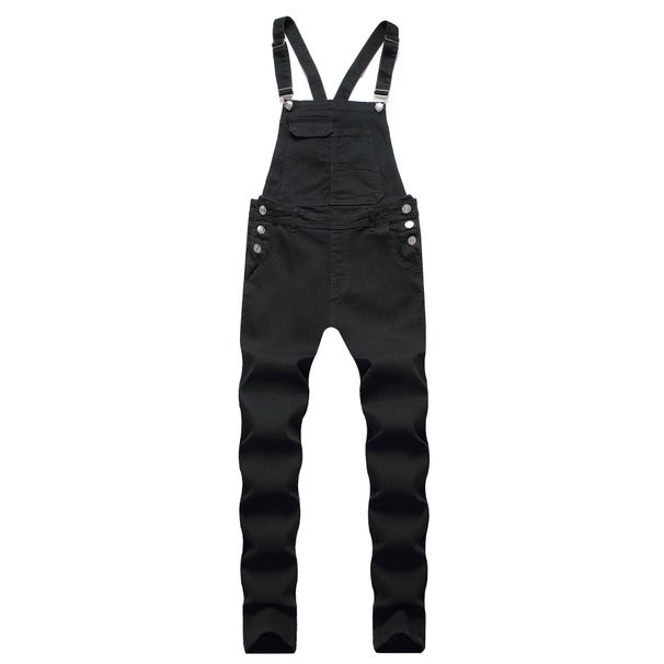 REPPUNK Men's Distressed Denim Overalls Slim Fit Multiple Pockets Straight Leg Jeans For Teens & Young Adults (6 Colors)_mkmklike.com