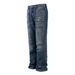 Unisex Distressed Straight-Leg Jeans – Hand-Painted Washed Denim With Artisan Rips (Dark Blue, 30-36)_mkmklike.com