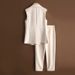Women's Clothing spring and autumn slim sleeveless vest vest suit two piece suit women's trend_mkmklike.com
