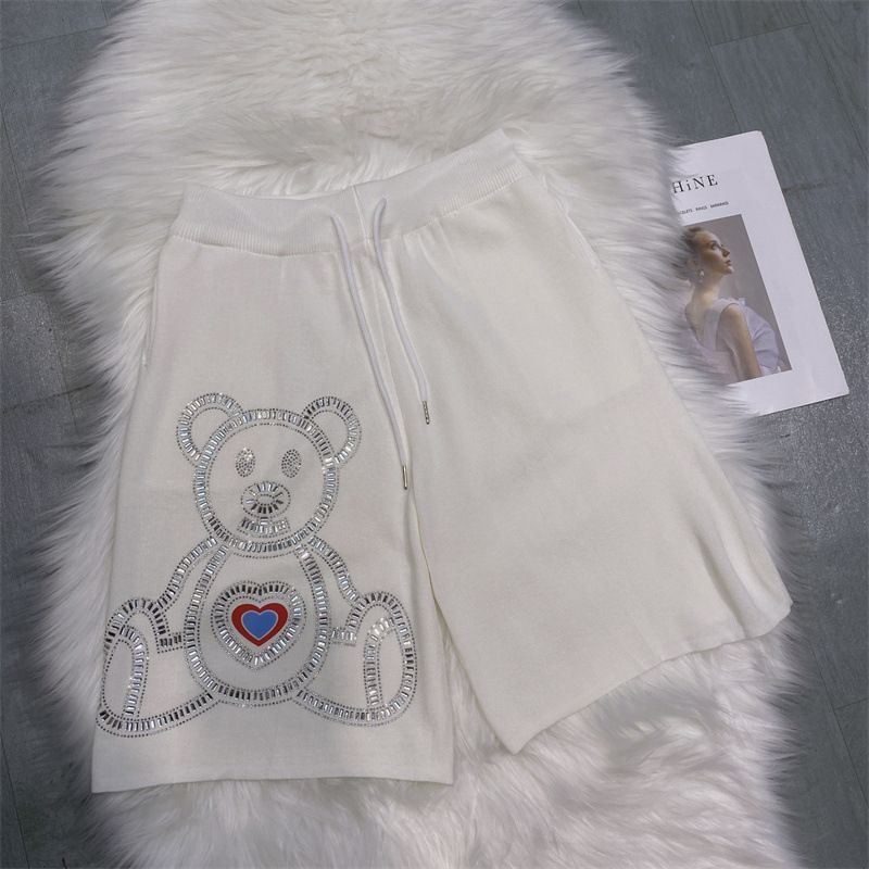 Women's clothing, can be worn outside, casual large size pants, 160 catties European goods, hot diamond pants, foreign trade women's clothing_mkmklike.com