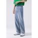 Nordmann American Style Washed Light Blue Jeans For Men With Belt Trendy Straight Spring Autumn Loose Wide-Leg Casual Long Pants_mkmklike.com