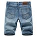 2025 Summer Classic Shorts Jeans Men Denim Pants Straight Stretch Casual Cool Thin Knee Lengths Blue Fashion Brand Daily Pants_mkmklike.com
