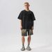Men's High Street Loose Fitting Casual Denim Shorts Retro Washed And Distressed Lace Up Details Vibe Style_mkmklike.com