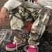 Unisex American Style Graffiti Maple Leaf Camouflage Jeans Straight Leg Casual Trousers Jackson WangInspired Fashion_mkmklike.com