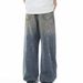 Unisex Distressed Washed Wide-Leg Jeans – Oversized Streetwear Denim Pants With Splatter Paint Effect_mkmklike.com