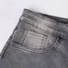 Men's Cargo Jogger Jeans With Multiple Pockets, Streetwear Hip Hop Style, Comfort Stretch Denim, Straight Leg, High Waist, Washed Gray_mkmklike.com