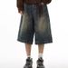 Men's Clothing American Street Fashion Brand Loose Distressed Washed Denim Shorts Men's Mid Length Pants Simple Basic Summer Shorts Men_mkmklike.com