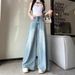 Plus-size Wide-leg Jeans For Women, Summer Thin Style, Sourced From Guangzhou, High-waisted, Slimming, Drapey, Loose,_mkmklike.com
