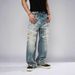 Men's Vintage Loose Fit Jeans | Retro Wide Leg Denim Pants | Relaxed Streetwear Style_mkmklike.com