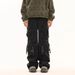 Men's Straight Leg Loose Fit Cargo Jeans Multi Pocket American High Street Style Trendy And Cool Design Long Pants_mkmklike.com