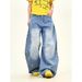 "Women's Dopamine Star Wash Denim Jeans – 90s Vintage Baggy Wide-Leg Pants (Retro Streetwear, Soft Stretch, High Waist)"_mkmklike.com