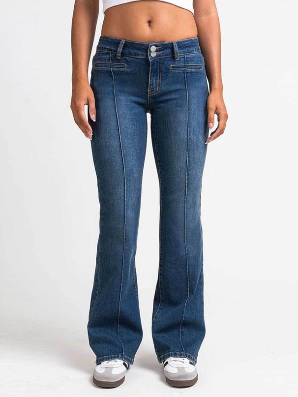 Women's Casual Stretch Denim Jeans – Embroidered Slim Fit Trousers With Comfortable Elastic Waist_mkmklike.com