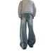 Men's American Retro Washed Distressed Embroidered Scimitar Jeans Plus Size Loose Fit Slimming Wide Leg Street Style Trousers_mkmklike.com
