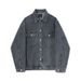Northfold MYQ Denim Men Spring Autumn Korean Style Trendy Cool Loose Versatile Turn-Down Collar Workwear Jacket Top_mkmklike.com
