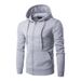 Men's Clothing New Spring and Autumn Style Zipper Hooded Sweatshirt Men's Cardigan Sweatshirt Long Sleeve Solid Color Sweatshirt_mkmklike.com
