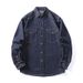 New Large Size Men's Clothing Does Not Fade Denim Shirt Men's Simple Versatile Fat Man Primary Color Denim Shirt Men's Clothing_mkmklike.com