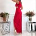 Women's Clothing long skirt sleeveless oblique shoulder hollow slit dress _mkmklike.com