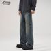 LKTM Men's Retro Cleanfit Loose Straight Leg Jeans Wide Leg Versatile Casual Trousers Wear Archer0603_mkmklike.com