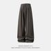 Men's 3D Pleated Casual Pants – Lightweight Loose Fit Straight Leg Trousers, Retro Minimalist Style (Black/Rice Gray/Brown, M-XXXL)_mkmklike.com