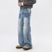 Men's Clothing Washed Straight Wide Leg Drape Trendy High Street Mopping Pants_mkmklike.com