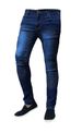 Men Jeans Straight Pants Mid Waist Strecth Washed Vintage Distressed Pockets Basics Ankle Length Trousers Streetwear Denims Trendy_mkmklike.com