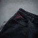 High Waisted Straight Leg Patchwork Denim Trousers Washed Embroidered Loose Fit For Men_mkmklike.com