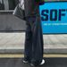 Men's Curved Knife Jeans Plus Size Autumn Winter American Style Trendy Brand Cool Straight Loose Draped Wide Leg_mkmklike.com