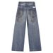 Men's Clothing Dirty Dyed Ripped Jeans For Men All Seasons Trendy Brand Design Wide Leg Pants Cleanfit Loose Trousers_mkmklike.com