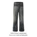 Vintage Streetwear Denim Jeans For Women - Oversized Distressed Washed Blue Jeans With Spray Paint Design_mkmklike.com