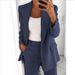 Women's new fashion button slim lapel cardigan temperament blazer suit_mkmklike.com