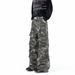 Military Camo Cargo Jeans For Men - Streetwear Wide-Leg Utility Pants With Multi-Pockets & Lumberjack Style_mkmklike.com