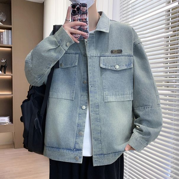 2025 Spring New Polo Denim Men's Trendy Fashion Loose Jacket American Korean Edition_mkmklike.com