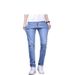 Men's Stretch Denim Jeans, Comfortable Straight Leg Trousers For Business Casual & Daily Wear Soft Washed Fabric Feel_mkmklike.com