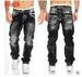 Suitable For All Seasons 2024 New Men's Casual Stitched Straight Leg Hip Hop Jeans_mkmklike.com