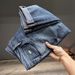 Plus Size Men's Spring/summer Fashion Jeans Men's American Retro Worn Slim Jeans Men's Thin Fat Pants_mkmklike.com