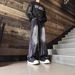 Men's Retro Tie Dye Jeans Washed Gradient High Street Vibe Slightly Flared Wide Leg Casual Trousers Spring Style_mkmklike.com