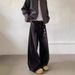 American Retro Cleanfit Cat Whisker Scimitar Jeans Men's And Women's High Street Loose Design Straight Wide-leg Trousers_mkmklike.com