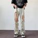 American Style Jeans For Men, Summer High Ripped Beggar Pants, Rugged And Handsome, Explosive Street, Slim Fit Straight_mkmklike.com