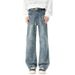 Nordmann Muqiu Clothing | American High Street Cleanfit Flared Jeans Men's Cool Retro Loose Washed Long Pants_mkmklike.com