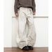American Style Distressed Dirty White Curved Knife Jeans For Men Women In Spring And Autumn Loose Deconstruction Wide_mkmklike.com