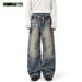 Vintage Washed 3D Blade-Cut Jeans – Oversized Streetwear Denim Pants With Distressed Detailing_mkmklike.com